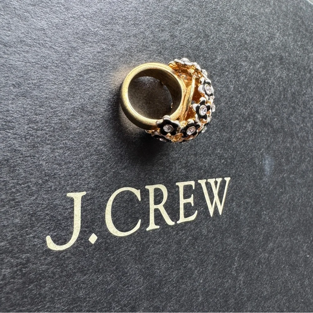 J. Crew cocktail flowery ring